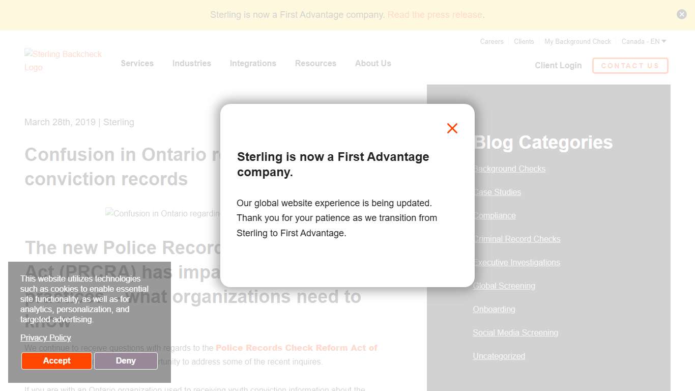 Confusion in Ontario regarding youth conviction records - Sterling, a First Advantage company