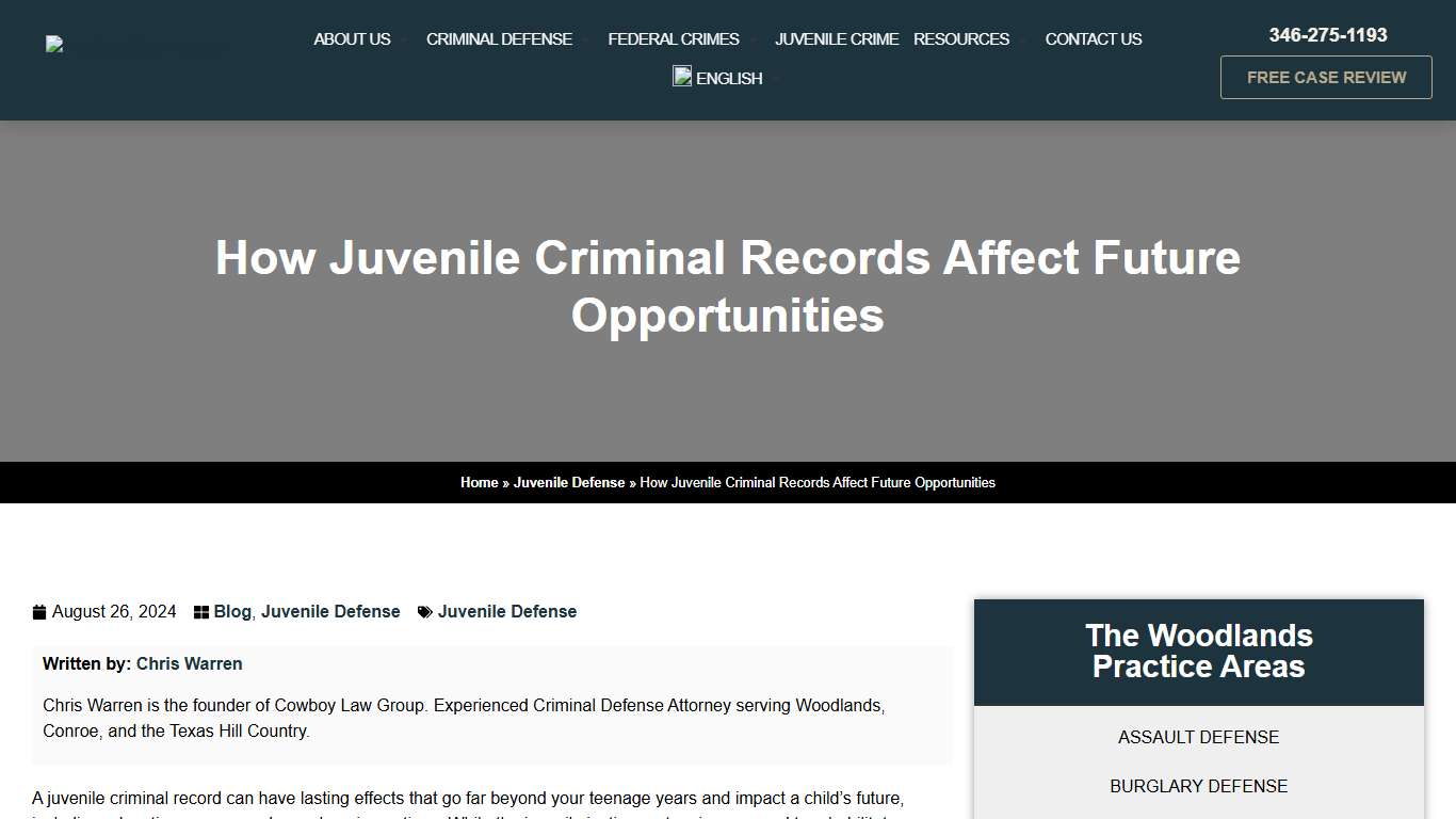 How Juvenile Criminal Records Affect Future Opportunities