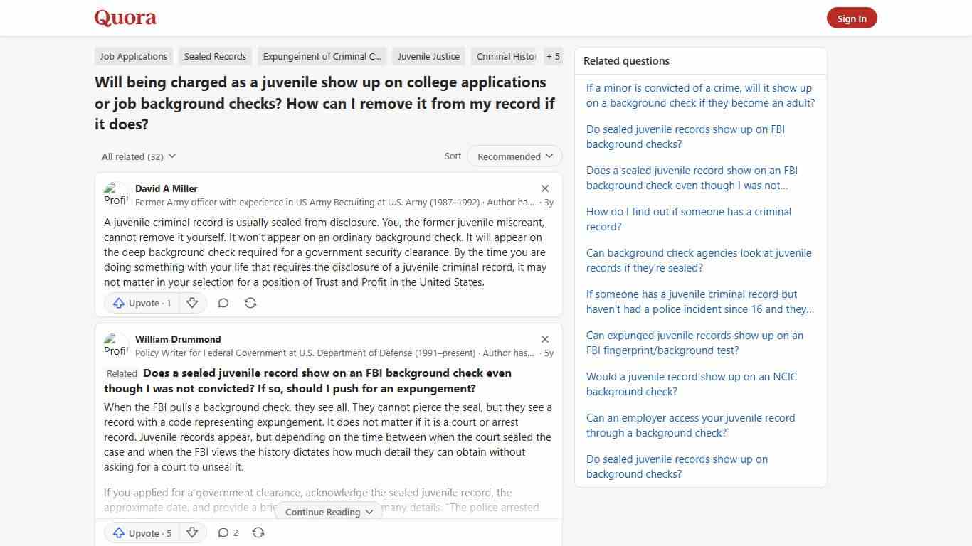Will being charged as a juvenile show up on college applications or job background checks? How can I remove it from my record if it does? - Quora