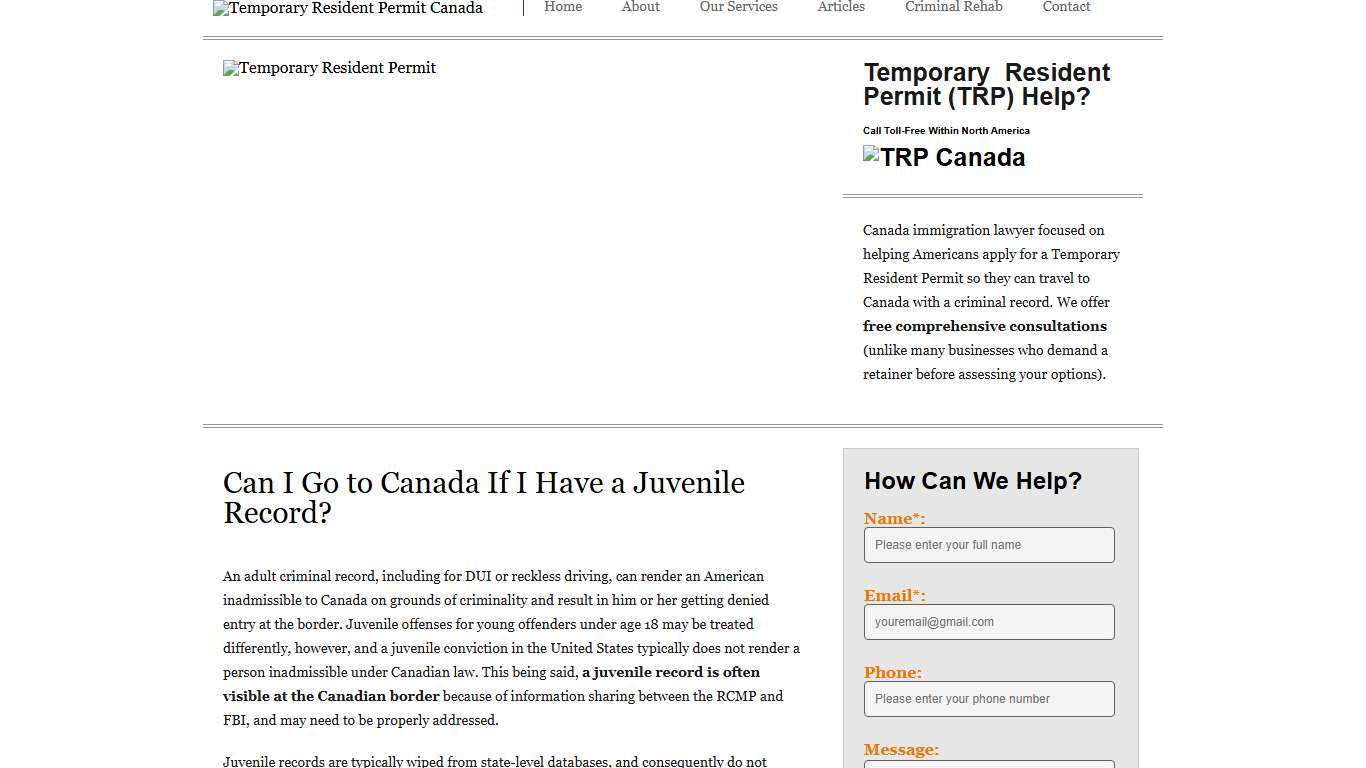 Can I Enter Canada with a Juvenile Record?